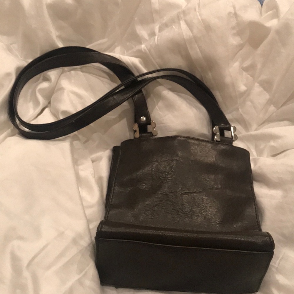 Dark Brown Leather Tote / Shoulder Bag